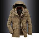 Men's Padded Parka with Detachable Hood and Fleece Lining 7