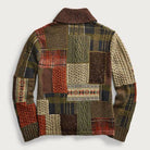 Men's Patchwork Cable-Knit Shawl Collar Cardigan Sweater 1