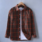 Men's Plaid Button-Down Flannel Shirt Relaxed Fit with Chest Pockets 1