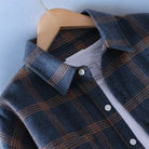 Men's Plaid Button-Down Flannel Shirt Relaxed Fit with Chest Pockets 2