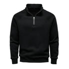Men's Quarter-Zip Ribbed Knit Sweater with Fleece Lining 2
