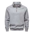 Men's Quarter-Zip Ribbed Knit Sweater with Fleece Lining 3