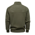 Men's Quarter-Zip Ribbed Knit Sweater with Fleece Lining 5