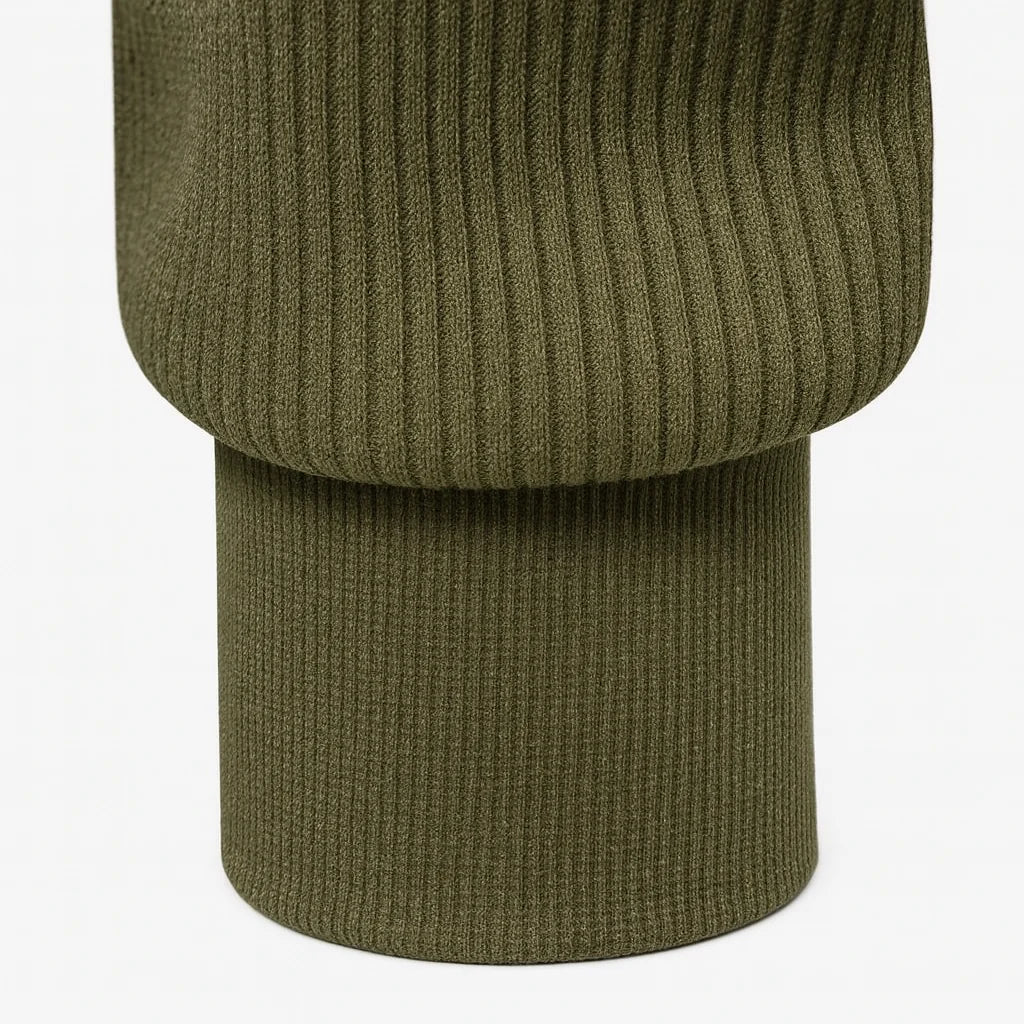 Men's Quarter-Zip Ribbed Knit Sweater with Fleece Lining 8