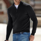 Men's Quarter Zip Pullover with Relaxed Fit and Adjustable Closure 0