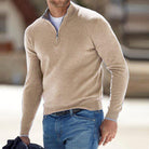 Men's Quarter Zip Pullover with Relaxed Fit and Adjustable Closure 4