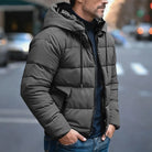 Men's Quilted Hooded Puffer Jacket with Insulation 0