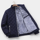 Men's Quilted Jacket with Fleece Lining and Stand Collar 3