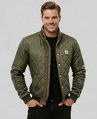 Men's Quilted Jacket with Vintage Detailing and Functional Pockets - 1