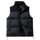 Men's Quilted Puffer Vest with High Collar and Zip Front Closure 1