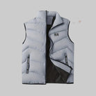 Men's Quilted Puffer Vest with Stand Collar and Side Pockets 8