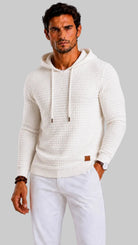 Men's Regular Fit Knitted Hoodie with Adjustable Hood 3