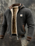 Men's Retro Outdoor Jacket with Sherpa Lining and Hood 1