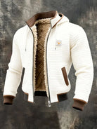 Men's Retro Outdoor Jacket with Sherpa Lining and Hood 2