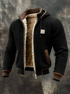 Men's Retro Outdoor Jacket with Sherpa Lining and Hood 3