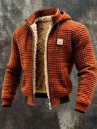 Men's Retro Outdoor Jacket with Sherpa Lining and Hood 7