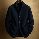 Men's Ribbed Wool Blend Shawl Collar Cardigan Vest with Front Pockets 5