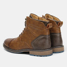 Men's Rugged Cowhide Leather Boots with Side Zipper Closure 6