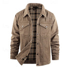 Men's Rugged Everyday Snap-Button Jacket with Soft Checked Lining 1