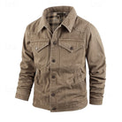 Men's Rugged Everyday Snap-Button Jacket with Soft Checked Lining 2