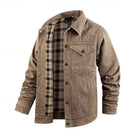 Men's Rugged Everyday Snap-Button Jacket with Soft Checked Lining 3