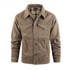 Men's Rugged Everyday Snap-Button Jacket with Soft Checked Lining 4