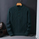 Men's Shawl Collar Knit Sweater with Ribbed Cuffs 6