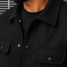 Men's Shirt Jacket with Snap Front and Flap Pockets 1