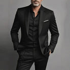 Men's Slim-Fit Two-Piece Suit with Single-Breasted Blazer and Tailored Trousers 3