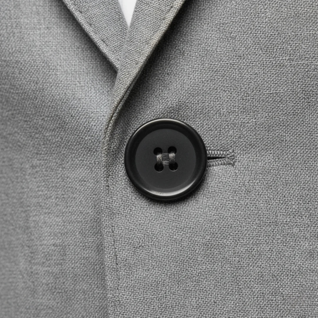 Men's Slim-Fit Woven Blazer Jacket with Single-Button Closure and Two Front Pockets 3