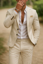 Men's Slim Fit Blazer and Trouser Set with Pocket Detail 2