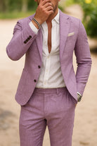 Men's Slim Fit Blazer and Trouser Set with Pocket Detail 7