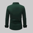 Men's Slim Fit Button-Front Shirt with Notched Collar 7