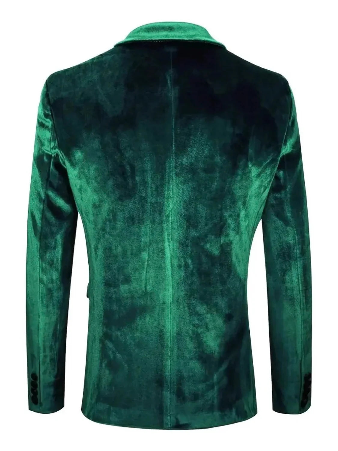 Men's Slim Fit Velvet Single-Breasted Blazer 3