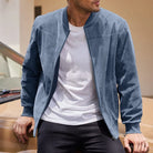 Men's Stand-Collar Zip Jacket with Regular Fit and Front Pockets 4