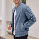 Men's Stand-Collar Zip Jacket with Regular Fit and Front Pockets 5