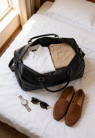 Men's Structured Leather-Look Duffle Bag with Adjustable Shoulder Strap 3