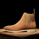 Men's Suede Chelsea Boots with Elastic Side Panels and Durable Rubber Sole 5