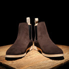 Men's Suede Chelsea Boots with Elastic Side Panels and Durable Rubber Sole 7