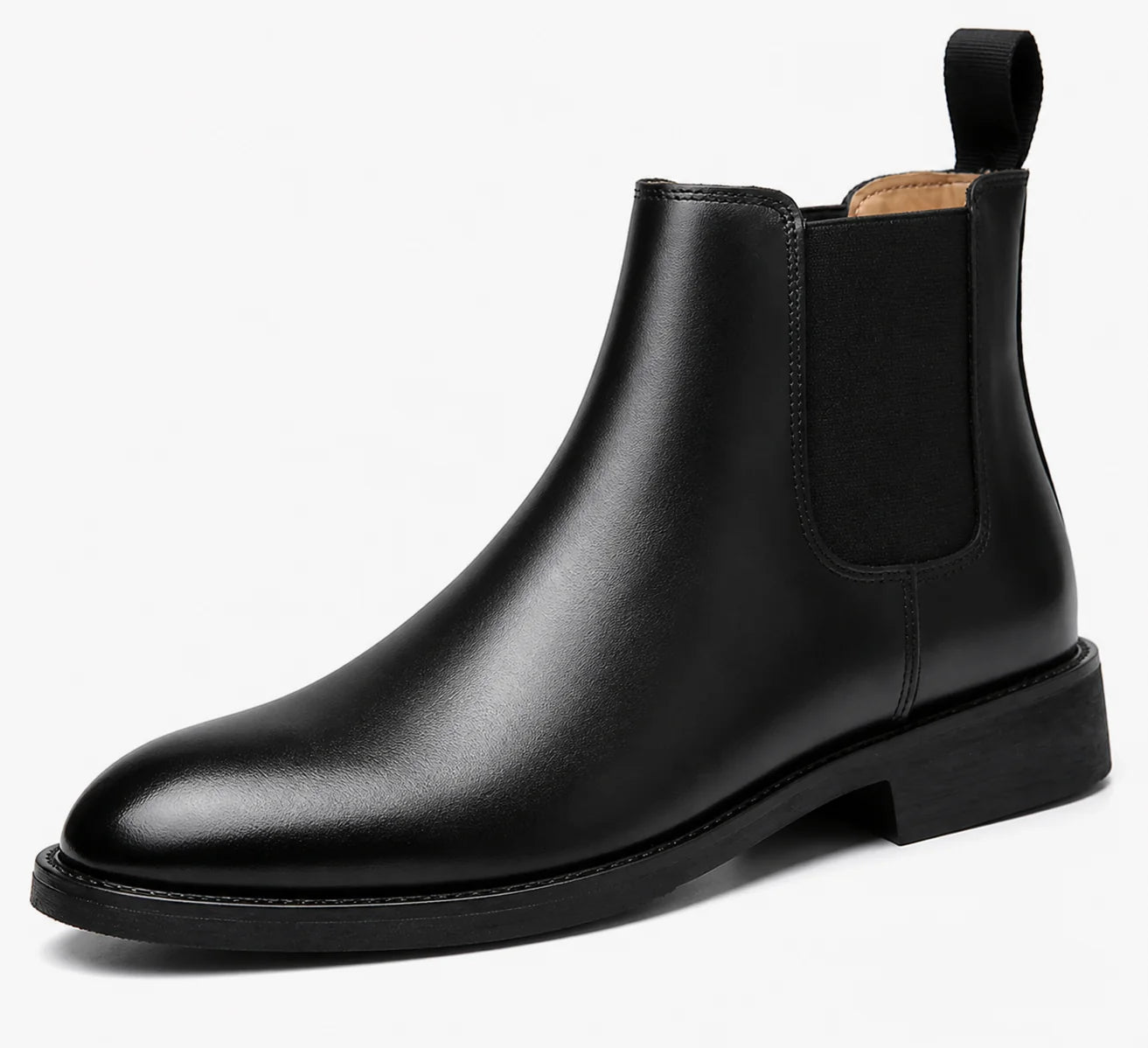 Men's Suede Chelsea Boots with Elastic Side Panels and Durable Rubber Sole 8