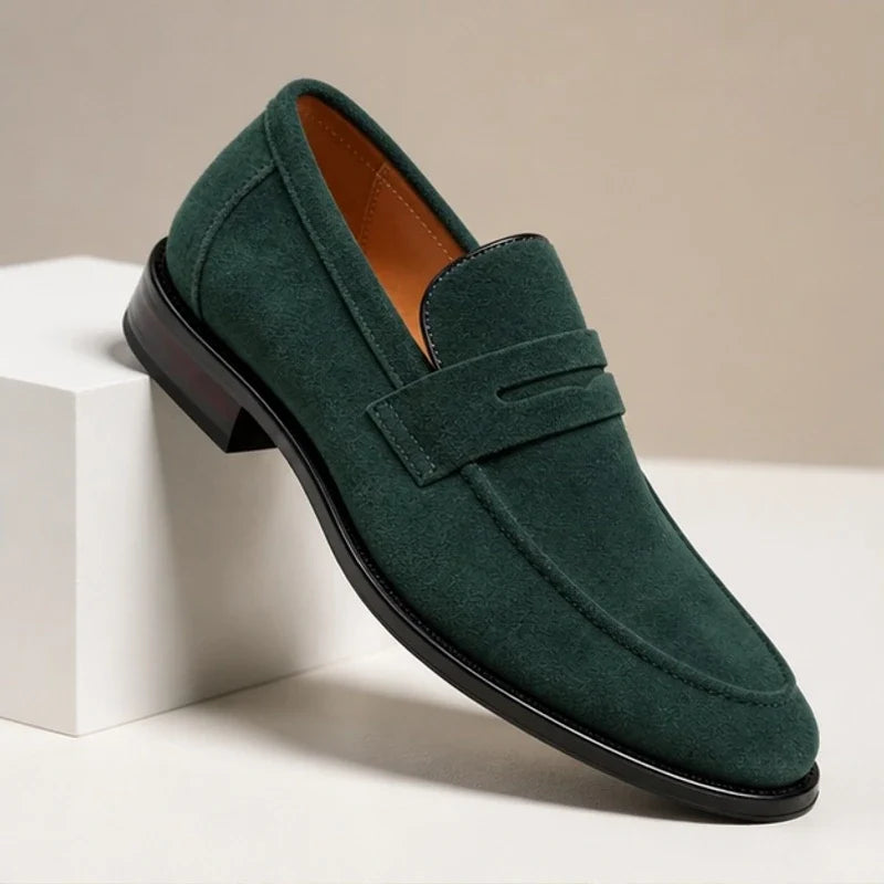 Men's Suede Penny Loafers with Cushioned Footbed 3