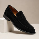 Men's Suede Penny Loafers with Cushioned Footbed 4