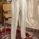 Men's Tailored High-Rise Pleated Trousers with Cuffed Hem 6