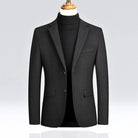 Men's Tailored Wool Blazer with Streamlined Silhouette 1