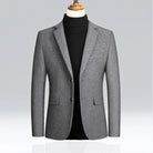 Men's Tailored Wool Blazer with Streamlined Silhouette 2