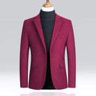 Men's Tailored Wool Blazer with Streamlined Silhouette 3