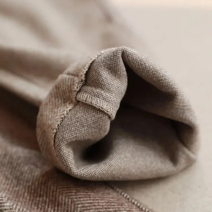 Men's Tailored Wool Herringbone Trousers 4