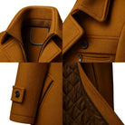 Men's Textured Collar Winter Coat with Warm Lining 4
