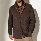 Men's Vintage Distressed Wool Blend Blazer Jacket 2