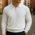 Men's Waffle Knit Half-Zip Polo Sweater 2